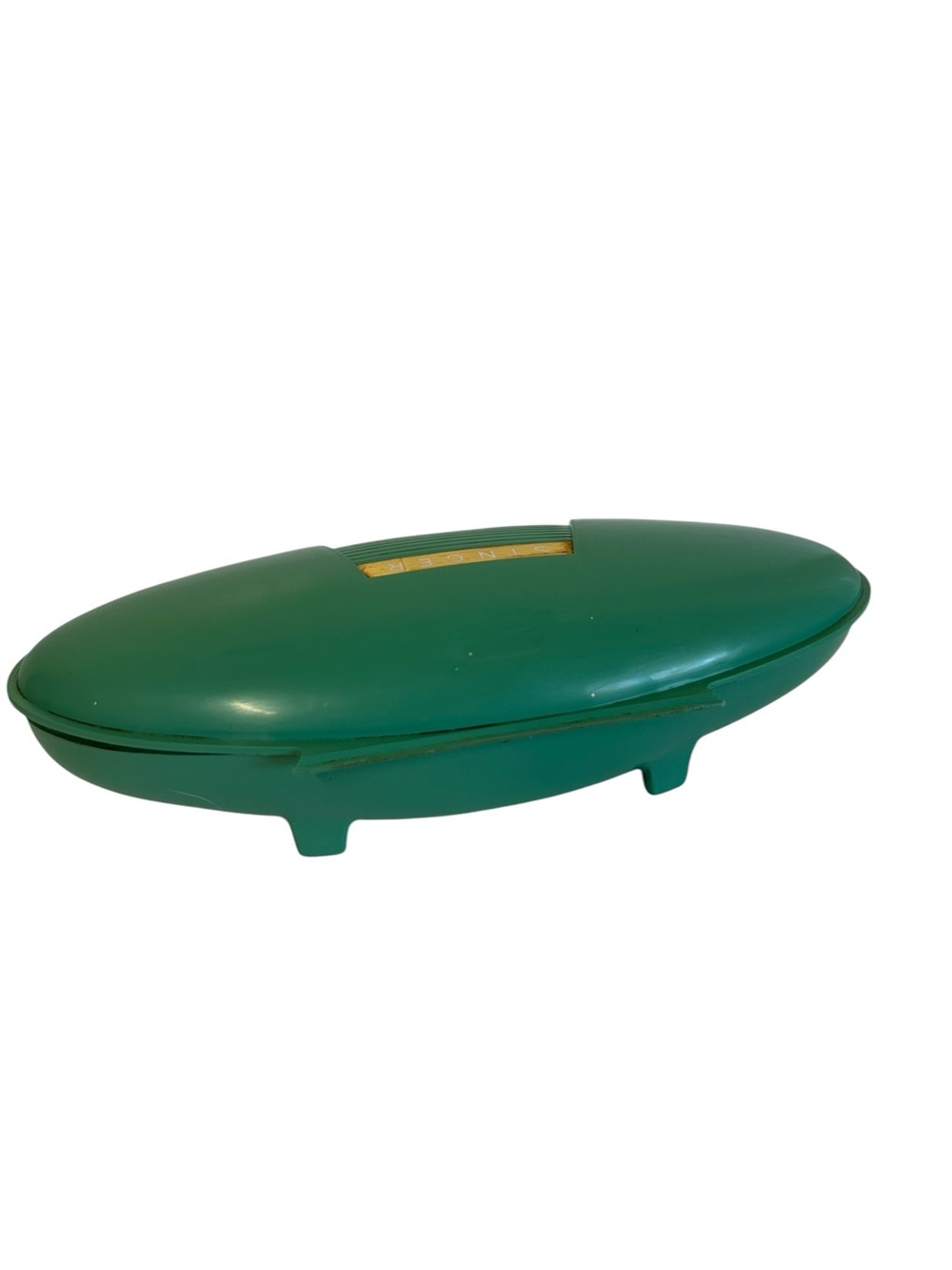 Vintage 1960s Singer Sewing Buttonholer in Atomic Green Turquoise Plastic Case - Picture 5 of 7